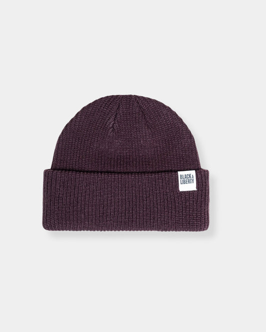 RIB KNIT BEANIE - COCOA