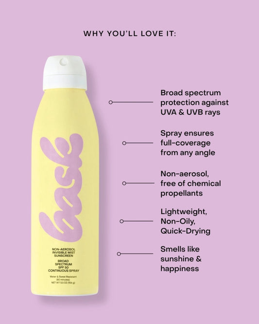 BASK SPF 50 NON-AEROSOL SPRAY SUNSCREEN | Stonewaters