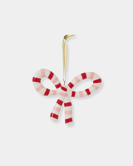 RED LUELLA BOW - ORNAMENT