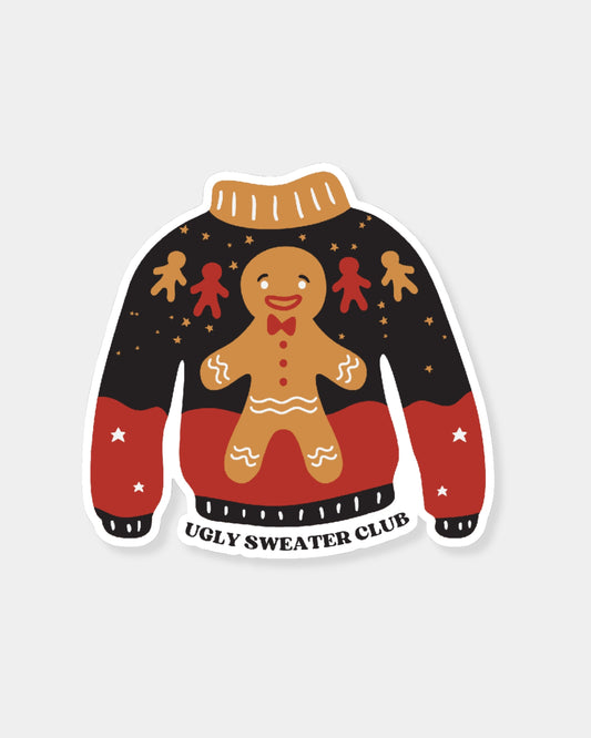 GINGERBREAD UGLY SWEATER - STICKER