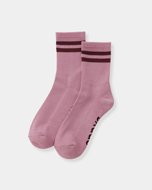 RIBBED SOCK - WILD PLUM STRIPE