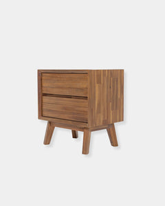 GIA 2-DRAWER NIGHTSTAND - PECAN