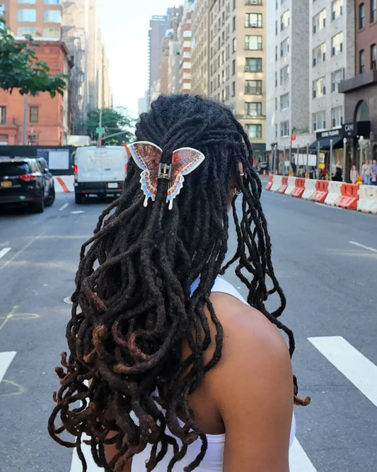 BROWN SWALLOWTAIL BUTTERFLY - CLAW HAIR CLIP