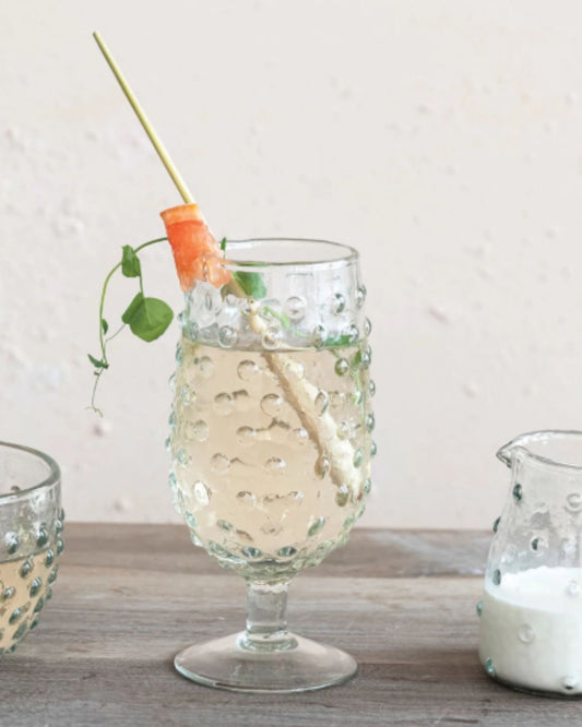 HOBNAIL - 12oz STEMMED GLASS