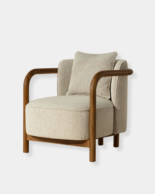 BEATRICE LOUNGE CHAIR - DOVE CREAM