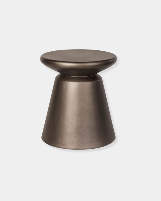 CONCRETE MINERAL SIDE TABLE - BRONZE
