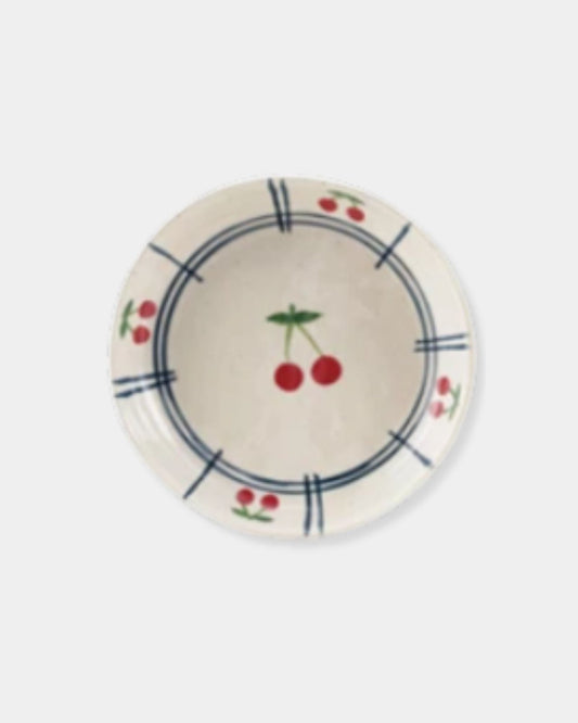 CHERRY CHECKERED DISH | Stonewaters