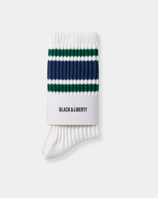 COLLEGE STRIPE SOCKS - BLUE | Stonewaters