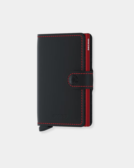 MINIWALLET - MATTE BLACK & RED