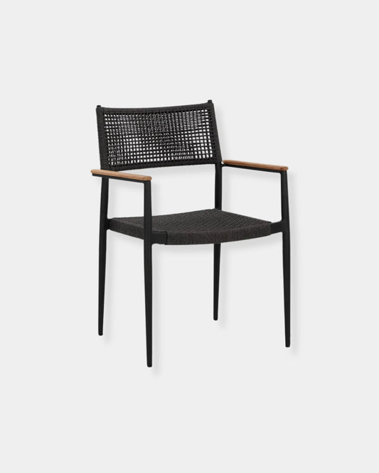 NAVA STACKABLE DINING CHAIR - BLACK