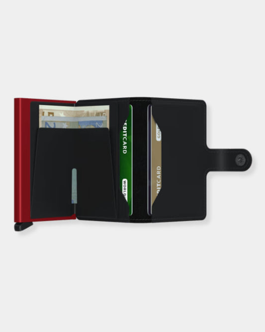 MINIWALLET - MATTE BLACK & RED
