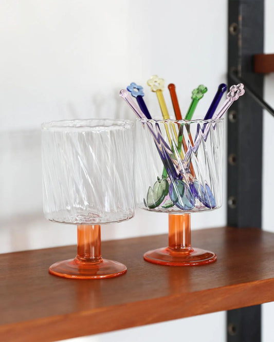 ORANGE TWIRL - GLASS