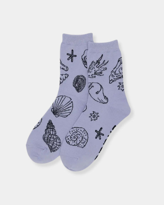 CREW SOCK - LIGHT BLUE SHELLS