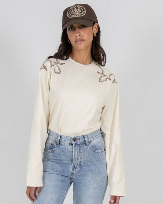 LASSO TOP - WHITE