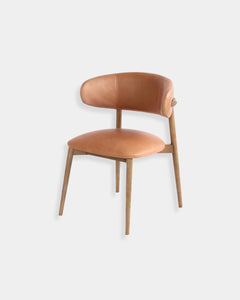 MILO LEATHER CHAIR - HAZELNUT