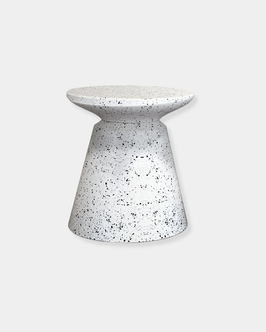 CONCRETE MINERAL SIDE TABLE - TERRAZZO
