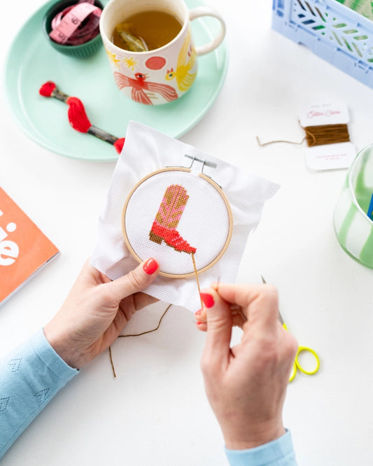 COWBOY BOOT CROSS STICH KIT