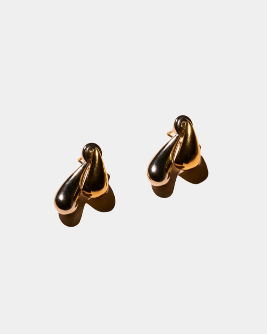 MAURA - 18K GOLD PLATED AND STAINLESS STEEL EARRINGS