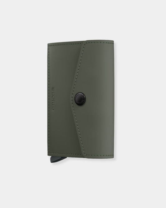 ENVELOPE WALLET - MATTE GREEN & BLACK | Stonewaters