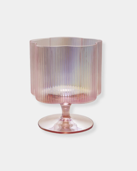 FLOWER SHAPED - STEMMED WINE GLASS