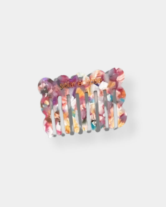 MULTI TORTOISE WAVY POCKET SIZE WIDE TOOTH - HAIR COMB