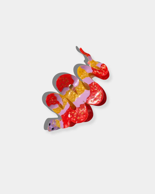 PINK SNAKE - CLAW HAIR CLIP