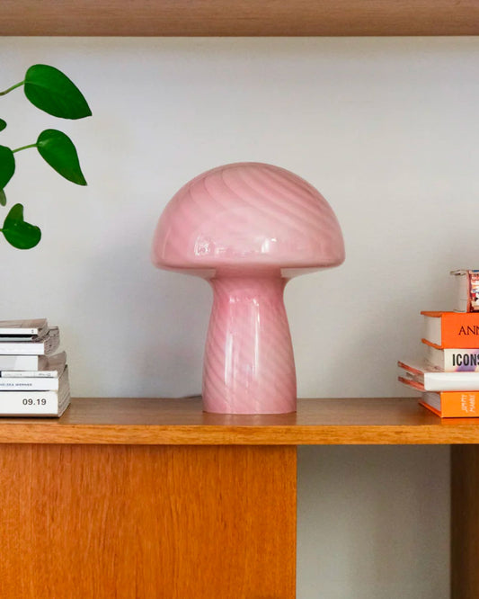 BUBBLEGUM PINK MUSHROOM LAMP
