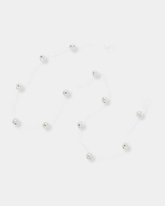 TINY DISCO GARLAND 88" SILVER