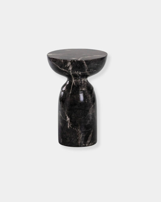 GOYA END TABLE - BLACK MARBLE | Stonewaters