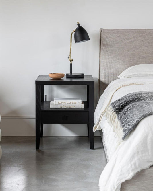 HARA 1 DR NIGHTSTAND - BLACK | Stonewaters