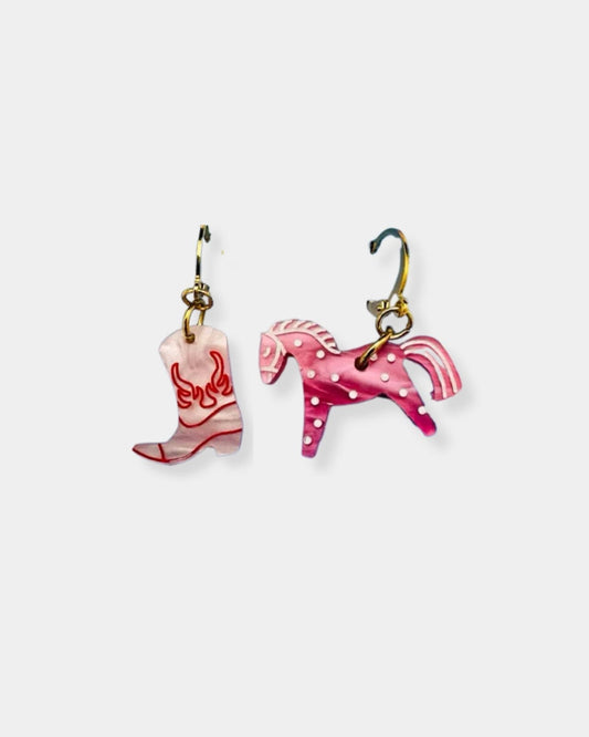 HORSE AND BOOT CHARM EARRING SET | Stonewaters