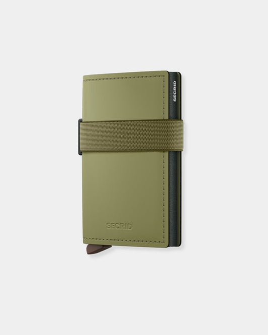 LEAF KHAKI LEATHER MATTE - BANDWALLET | Stonewaters