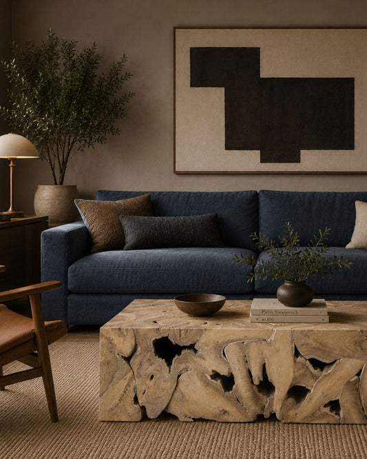 NATURA FLOW RECTANGULAR COFFEE TABLE - BLEACHED | Stonewaters