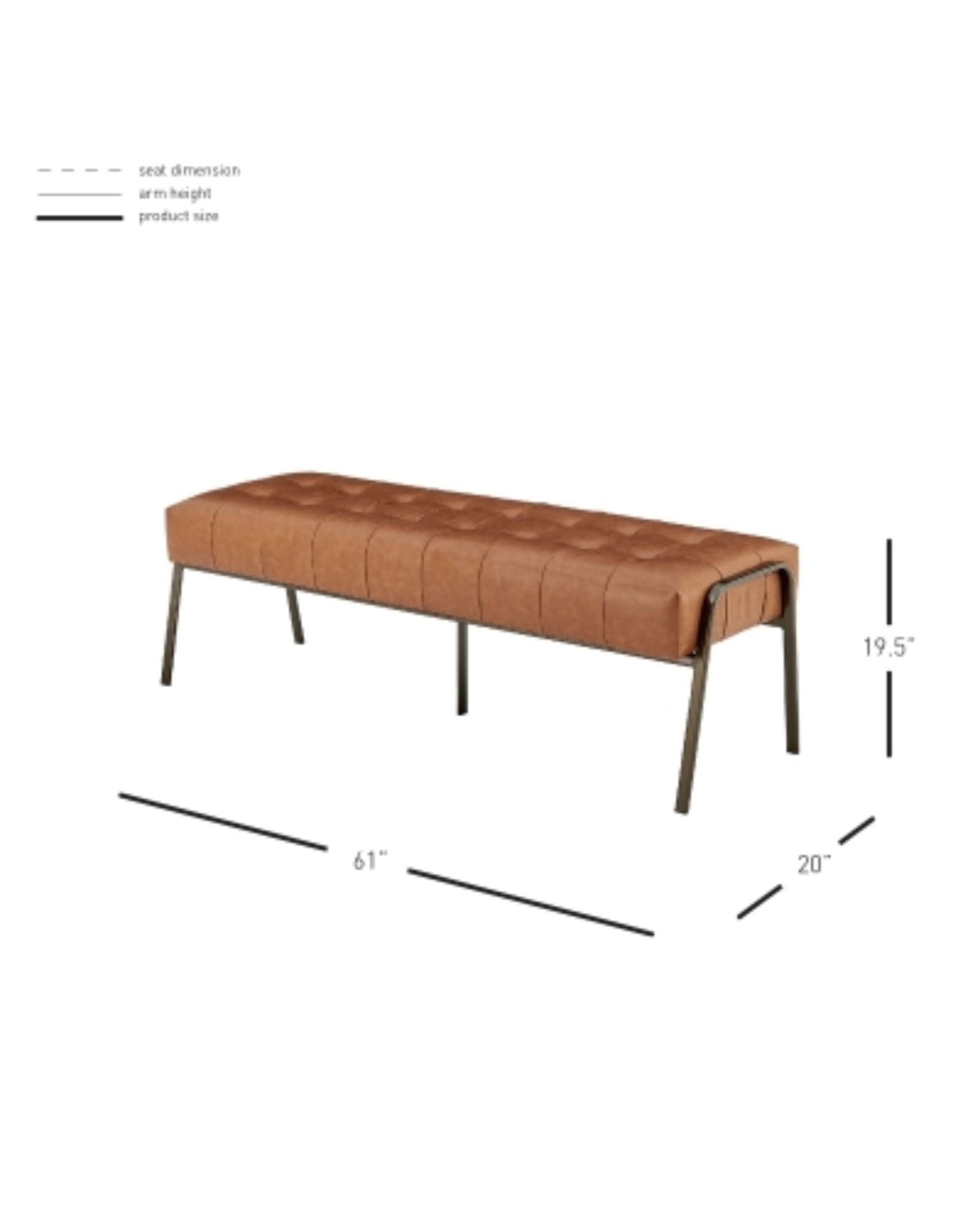 VENTURI TUFTED BENCH