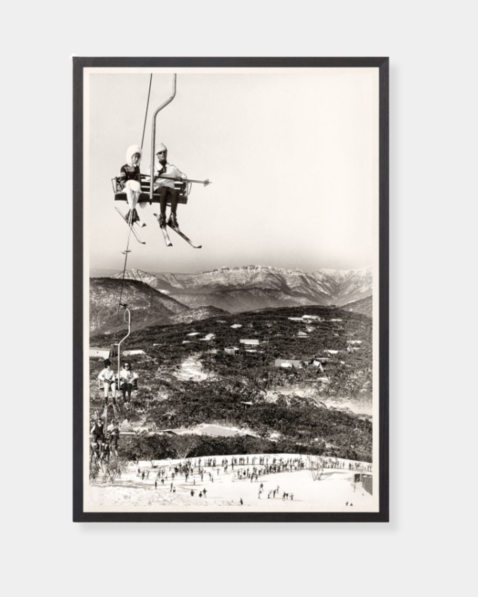 SKI VACATION I 1960 - GICLEE ART 16x24 PRINT