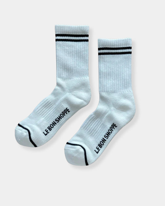 CLASSIC WHITE BOYFRIEND - SOCK