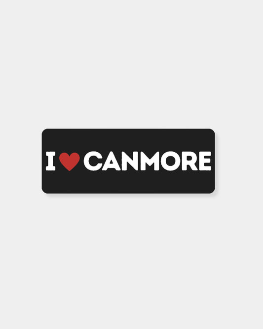 I LOVE CANMORE BLACK - STICKER