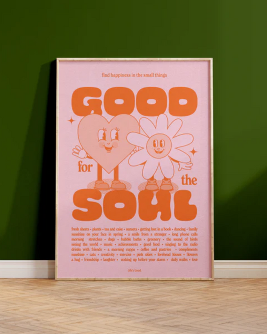 PINK GOOD SOUL QUOTE - PRINT