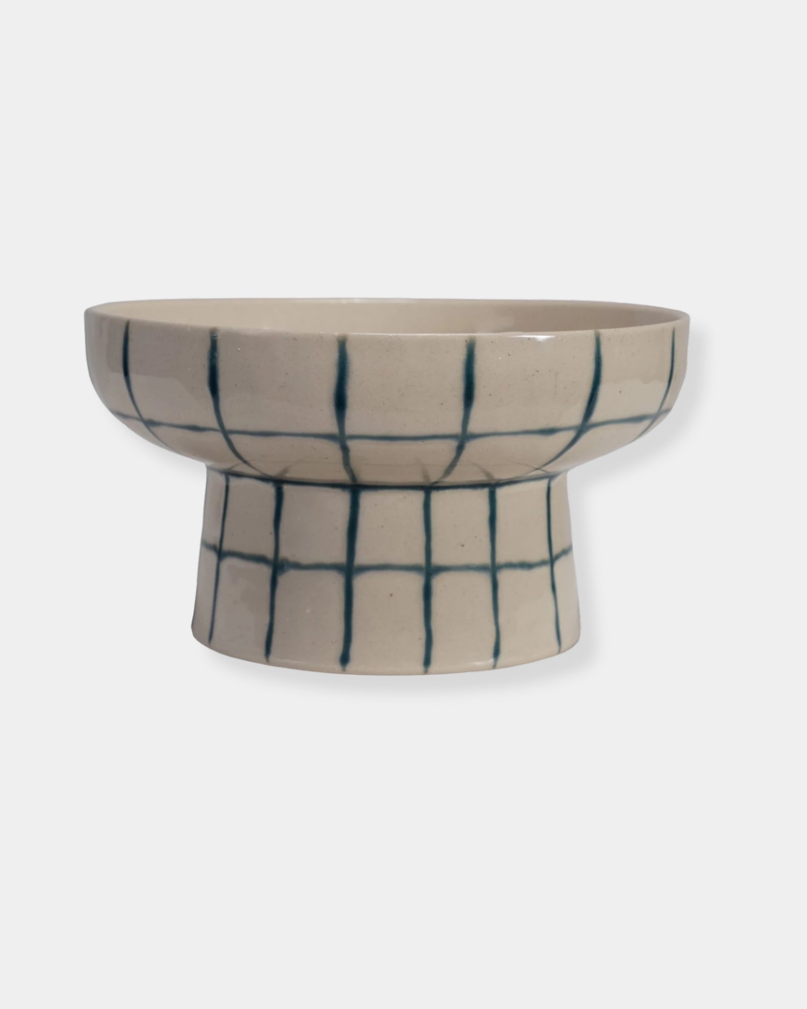 STONEWARE PEDESTAL BOWL