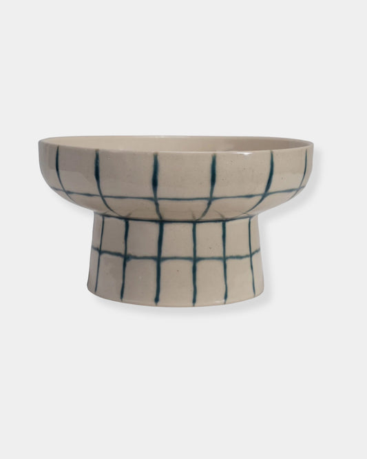 STONEWARE PEDESTAL BOWL