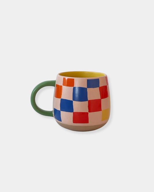 RAINBOW CHECKS - CERAMIC MUG