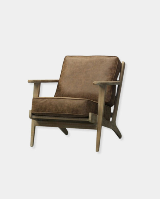 ALBERT LOUNGE CHAIR - NUBUCK CHOCOLATE