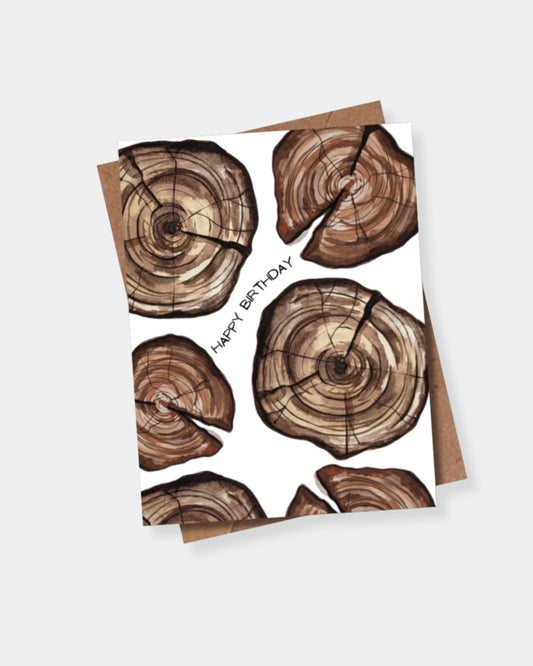 TREE TRUNK BIRTHDAY - CARD