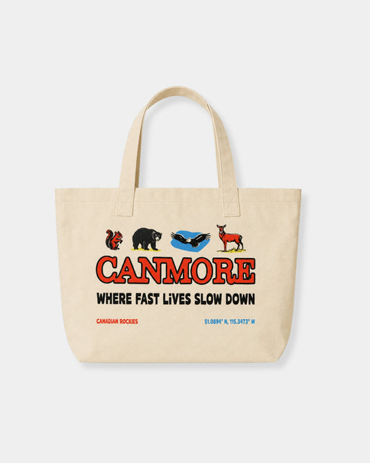 SLOW DOWN CANMORE - TOTE BAG