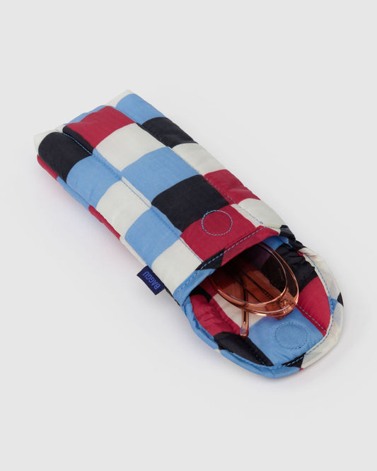 PUFFY GLASSES SLEEVE - PAINTED CHECK