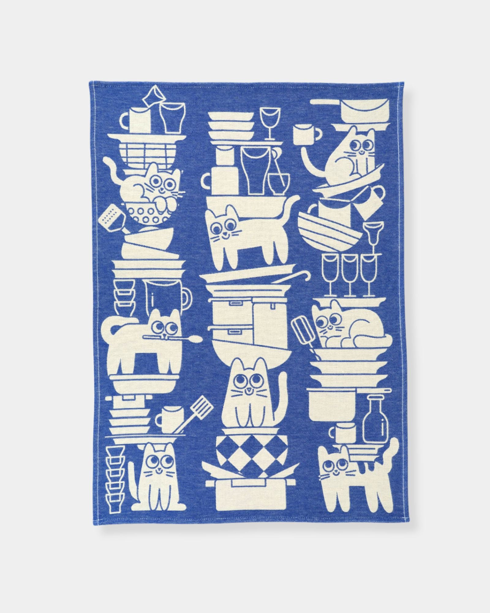 KITCHEN CATS - WOVEN COTTON TEA TOWEL