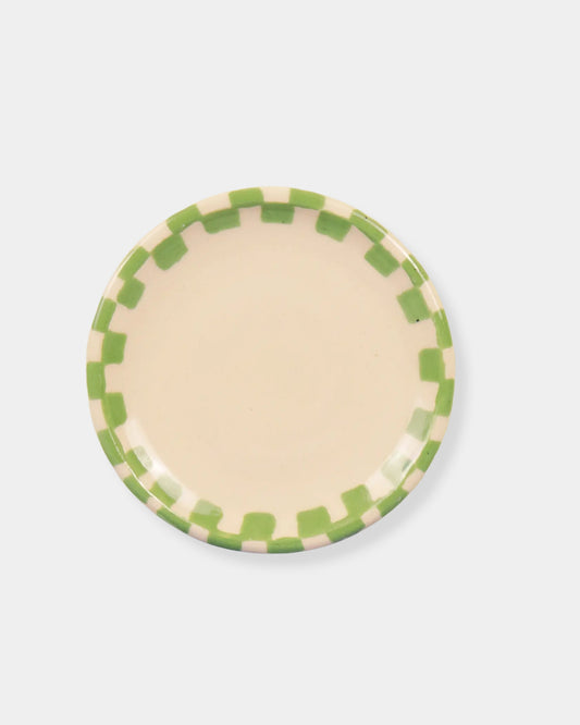 CERAMIC CACTUS CHECKERBOARD DISH