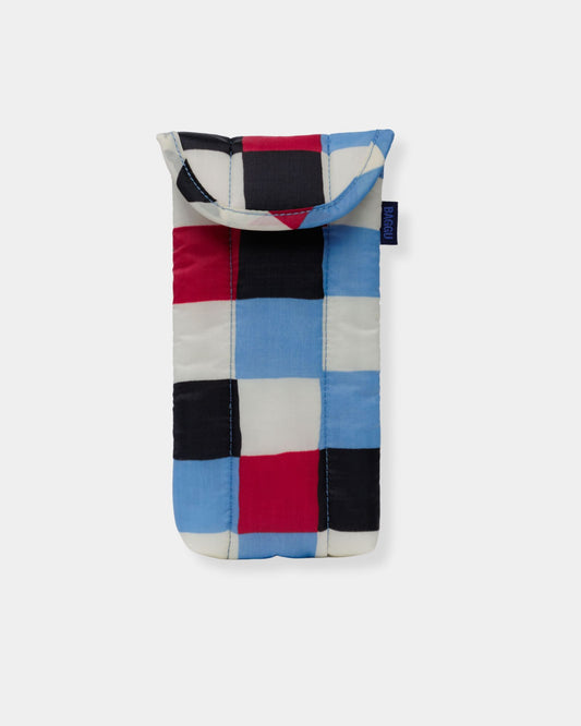 PUFFY GLASSES SLEEVE - PAINTED CHECK