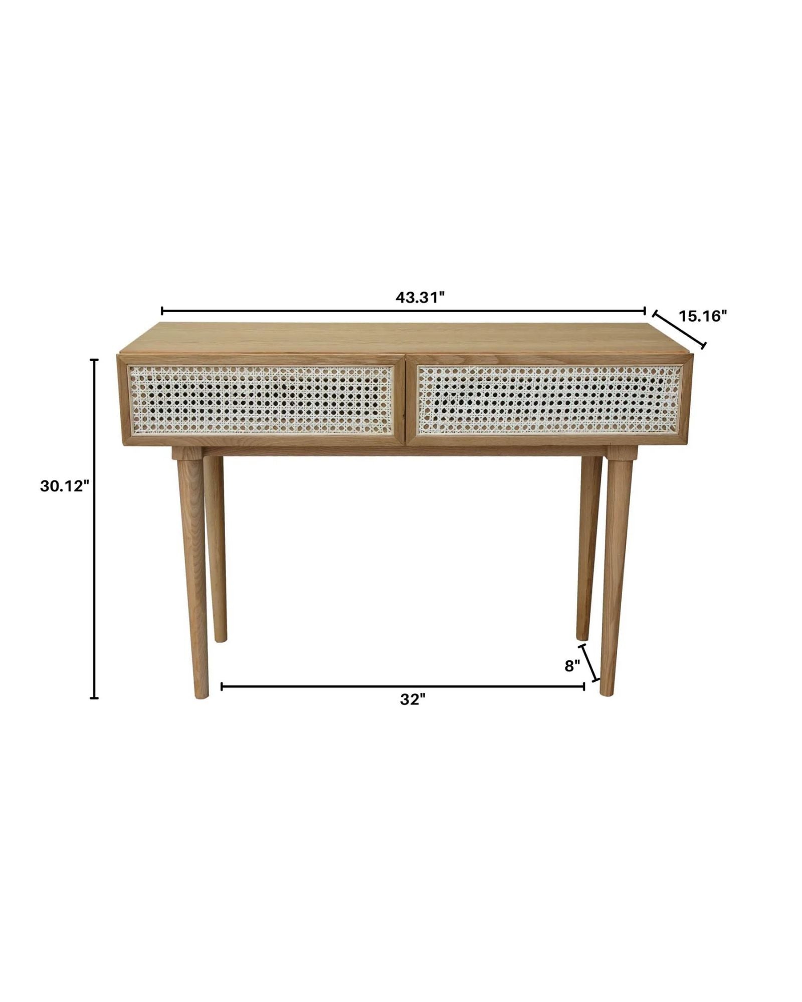 CANE CONSOLE TABLE