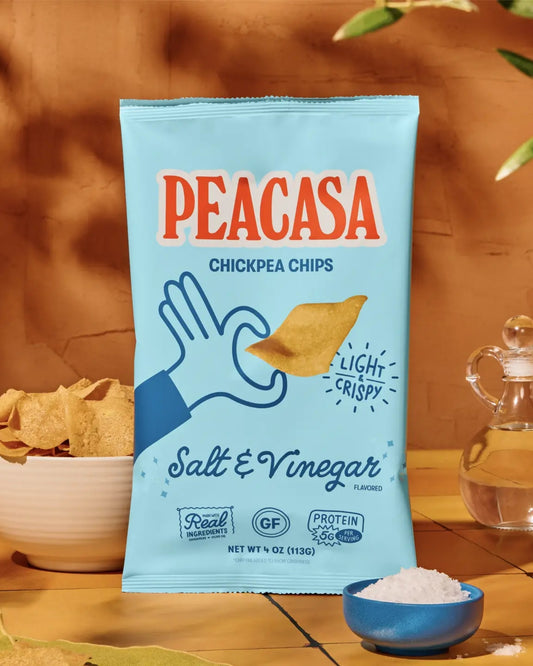 SALT & VINEGAR - 128g CHICKPEA CHIPS